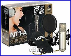 Rode NT1-A Vocal Recording Pack Studio Condenser Microphone + Cable & Shockmount