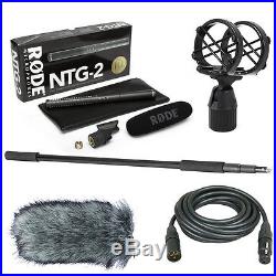 Rode NTG-2 Boom Kit with Deadcat, SM4, 20' XLR Cable & Micro Boom Pole