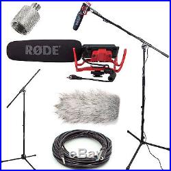 Rode VideoMic Studio Boom Kit Grey DeadCat, Boom Stand, Adapter, 25' Cable
