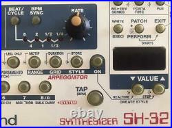 Roland SH-32 Synthesizer Module Sequencer Drum Machine Vintage