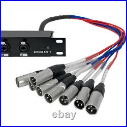 SARMSS-8x310 8 Channel XLR TRS Combo Splitter Snake Cable 3' & 10' XLR trunks