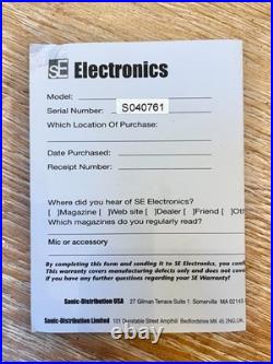 SE Electronics SE2200A Condenser Microphone Case & Shockmount, awesome condition