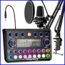 SINWE Podcast Equipment Bundle, Audio Interface with Studio Condenser Micropho