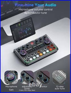 SINWE Podcast Equipment Bundle, Audio Interface with Studio Condenser Micropho