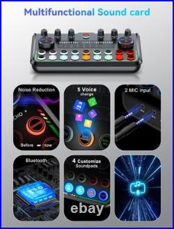 SINWE Podcast Equipment Bundle, Audio Interface with Studio Condenser Micropho