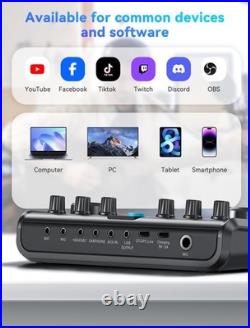 SINWE Podcast Equipment Bundle, Audio Interface with Studio Condenser Micropho
