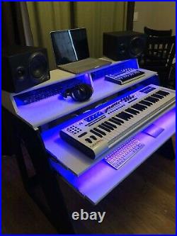 SM 48 Studio Recording Production Workstation Dual Drawer Desk Multi LED