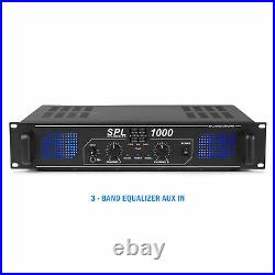 SPL 1000W Power Amplifier EQ Aux Home Audio Hi-Fi Stereo DJ Disco Party PA Amp