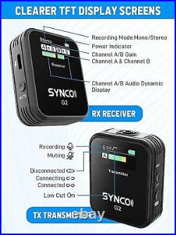 SYNCO G2(A2) 2.4G Wireless Lavalier Microphone System Dual Transmitter 1Receiver