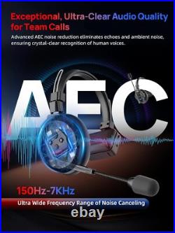 SYNCO XTALK X2 2.4GHz 350M/1148FT Wireless Intercom Headset System For 2 Persons