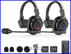 SYNCO XTALK X2 Wireless Intercom Headset System 2.4GHz 350M/1148FT For 2 Persons