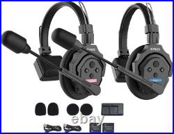 SYNCO XTALK X2 Wireless Intercom Headset System 2.4GHz Full Duplex Wireless Comm