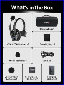 SYNCO XTALK XPRO5 Wireless Intercom Headset 2.4GHz System 5 Person 500m/1640ft