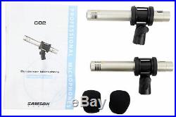 Samson C02 Pair Pencil Condenser Studio Recording Overhead Microphones Mics