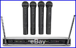 Samson Stage v466 Quad (4) Handheld Vocal VHF Wireless Microphones Mic System