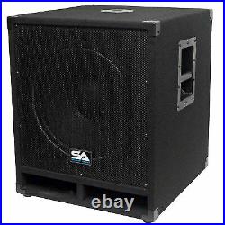 Seismic Audio 15 Pro Audio Sub Cabinet PA DJ PRO Audio B& Speaker New Sub 300W
