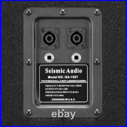 Seismic Audio Pair Dual 15 PA Band DJ PRO Audio Speakers 1400 Watts