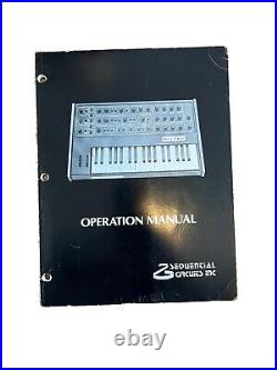 Sequential Circuits Pro One Operation Manual