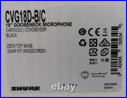 Shure CVG18D-B/C Gooseneck Microphone with Integrated Desktop Base & Inline Preamp