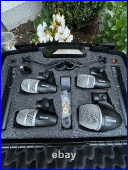 Shure Drum Microphone Kit. 3 X PG56, 1 XPG52, 2 X PG81, 5X XLR Cables & Case
