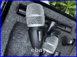 Shure Drum Microphone Kit. 3 X PG56, 1 XPG52, 2 X PG81, 5X XLR Cables & Case