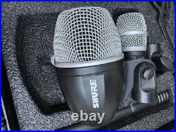 Shure Drum Microphone Kit. 3 X PG56, 1 XPG52, 2 X PG81, 5X XLR Cables & Case
