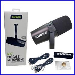 Shure MV7 Cardioid Dynamic Vocal / Broadcast USB & XLR Outputs Microphones