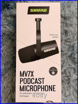 Shure MV7X XLR Podcast Microphone with Desk Stand & XLR Cable Boxed