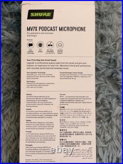 Shure MV7X XLR Podcast Microphone with Desk Stand & XLR Cable Boxed