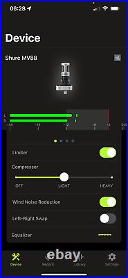 Shure MV88 iOS Digital Stereo Condenser Microphone & Rycote Windshield