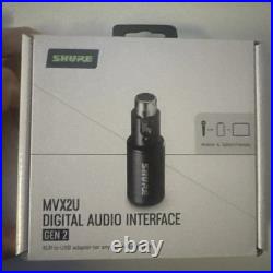 Shure MVX2U XLR to USB-C Digital Audio Interface Pre-Amplifier GEN 2