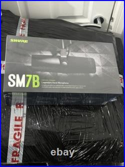 Shure SM7B Black Dynamic Studio Microphone Vocal Recording Broadcast Streaming