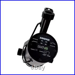 Shure SM7dB Dynamic Microphone Built in Preamp Streaming Podcast Recording Black