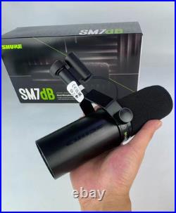 Shure SM7dB Preamp Dynamic Microphone Streaming Podcast Recording Black