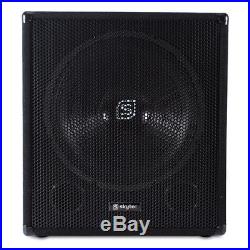 Skytec 15 Powered Active Subwoofer Bass Boost Bin DJ Disco PA Sub Speaker 600W
