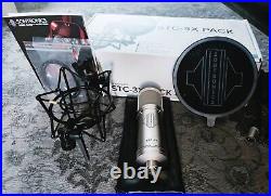 Sontronics Stc-3x Pack Condenser Microphone + Pop Shield & Accessories! Silver