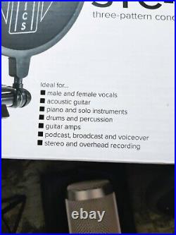 Sontronics Stc-3x Pack Condenser Microphone + Pop Shield & Accessories! Silver