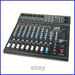 Studiomaster CLub XS 10+ 8 Channel Mixing Desk USB SD Recorder Bluetooth Mixer
