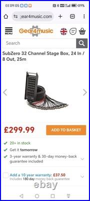 SubZero 32 Channel Stage Box 24 In / 8 Out 25m