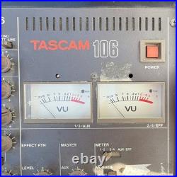 TASCAM 106 6-Channel 4-Bus Mixing Console with VU Meters, Fader Control