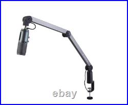 THRONMAX Caster Adjustable Boom Arm Stand For USB Cable Microphones