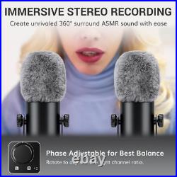 TONOR ASMR Equipment Bundle with Audio Interface Dual Condenser Mics