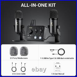 TONOR ASMR Equipment Bundle with Audio Interface Dual Condenser Mics