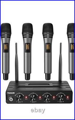 TONOR Wireless Microphones System, 4x5 Channels Cordless Handheld Dynamic