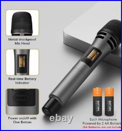 TONOR Wireless Microphones System, 4x5 Channels Cordless Handheld Dynamic