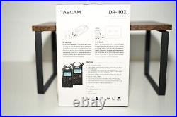 Tascam DR-40X Portable 4-Track Audio Recorder, NEW