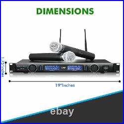 Technical Pro Professional UHF Dual Wireless Microphone System with XLR & UHF Mics