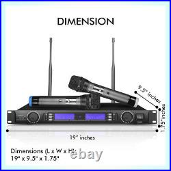 Technical Pro UHF Selectable Channel Dual Wireless Microphone System with Mic Set