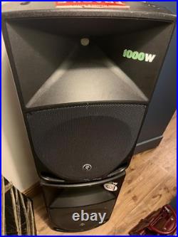 Thump 15 1000 Watt Powered Loudspeaker with Bluetooth. Tripod stands included