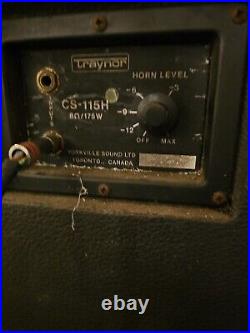 Traynor Speakers Cs-115h Pair Pa Speakers